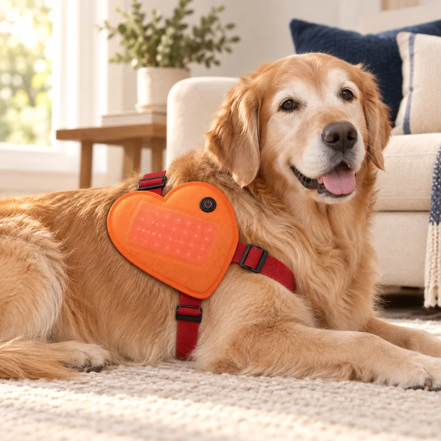 InfraGlow heart-shaped red light therapy blanket
